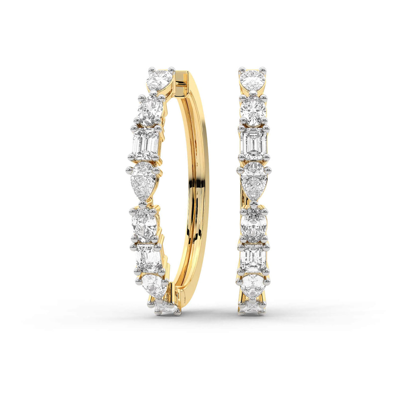 14kt Yellow Gold Livia Lab Diamonds Hoop Earrings (2 Ct. Tw.) front image