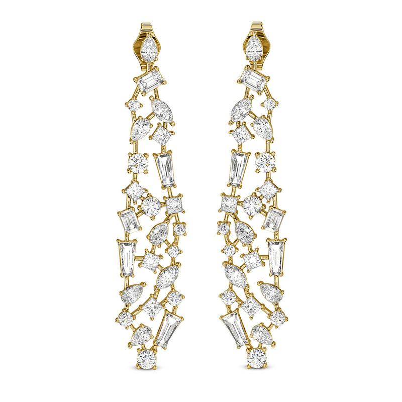 18kt Yellow Gold Waterfall Dangling Earrings (12 Ct. Tw.) front image