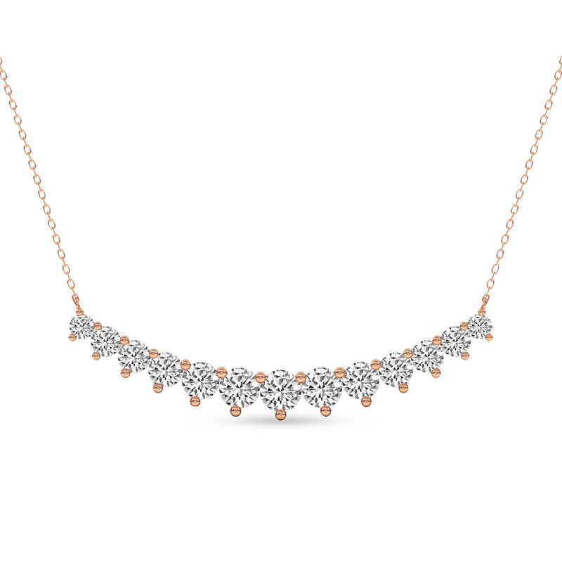 9ct Rose Gold Veil of Venus Graduating Round Lab Diamond Fashion Necklace (1/2 Ct. Tw.) front image