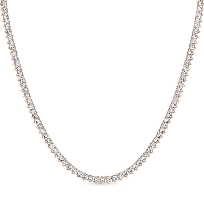 14kt Rose Gold Bailey Pear Lab Diamond Tennis Necklace (20 Ct. Tw.) front image