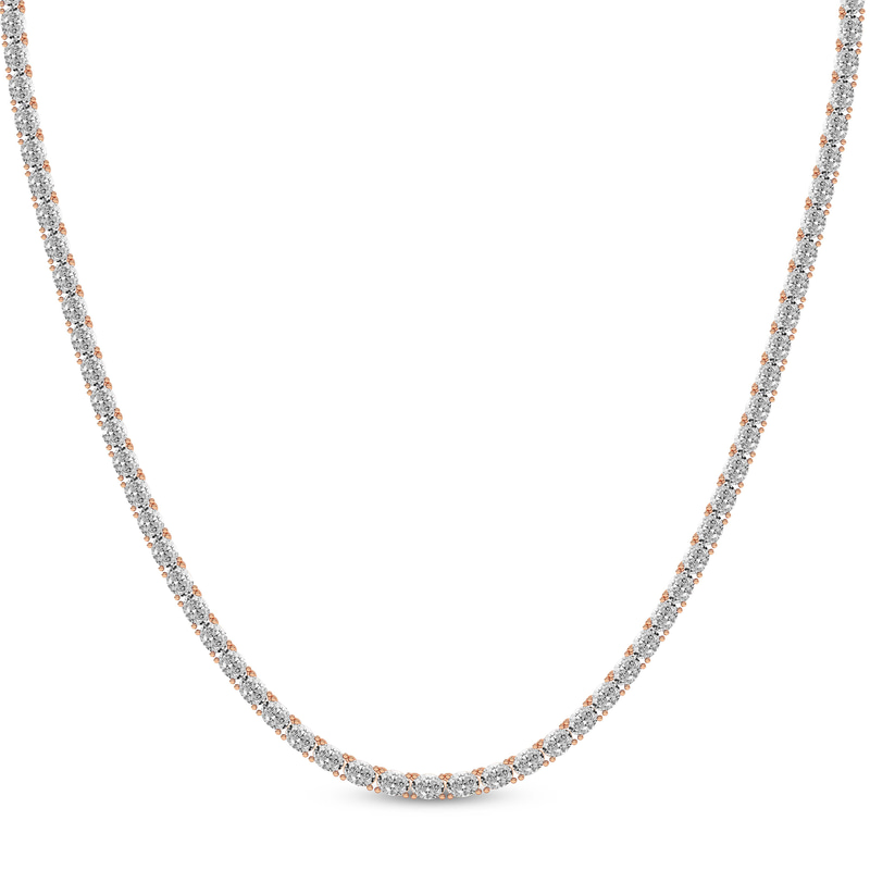 14kt Rose Gold Eden Oval Lab Diamond Tennis Necklace (10 Ct. Tw.) front image