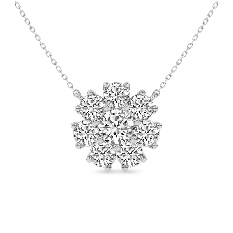 10kt White Gold Roselle Round Lab Diamond Fashion Necklace (1/2 Ct. Tw.) front image