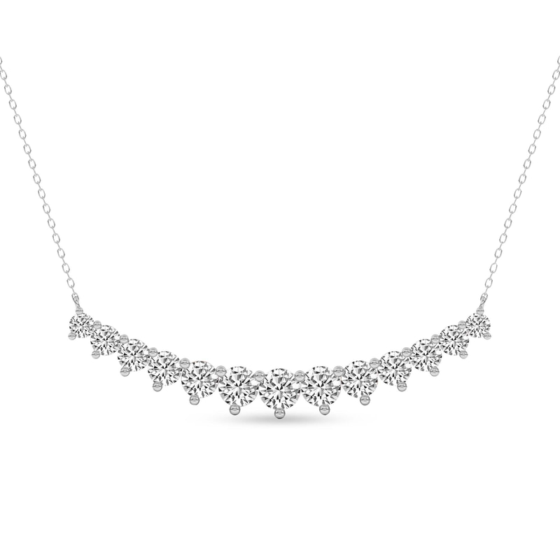 Platinum Veil of Venus Graduating Round Lab Diamond Fashion Necklace (1/2 Ct. Tw.) front image
