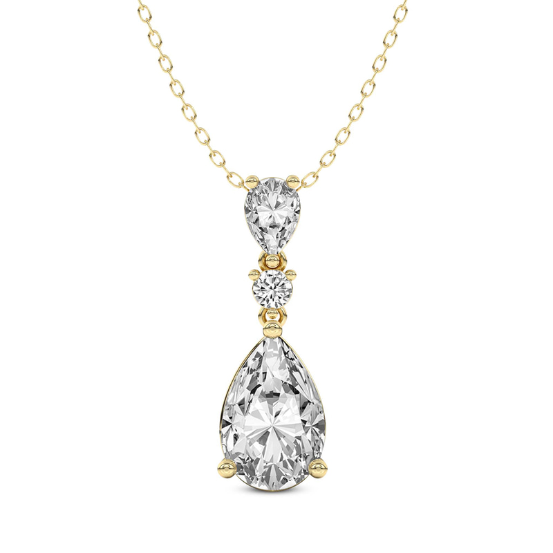 10kt Yellow Gold Moonlit Dangle Lab Diamond Fashion Necklace (1/2 Ct. Tw.) front image