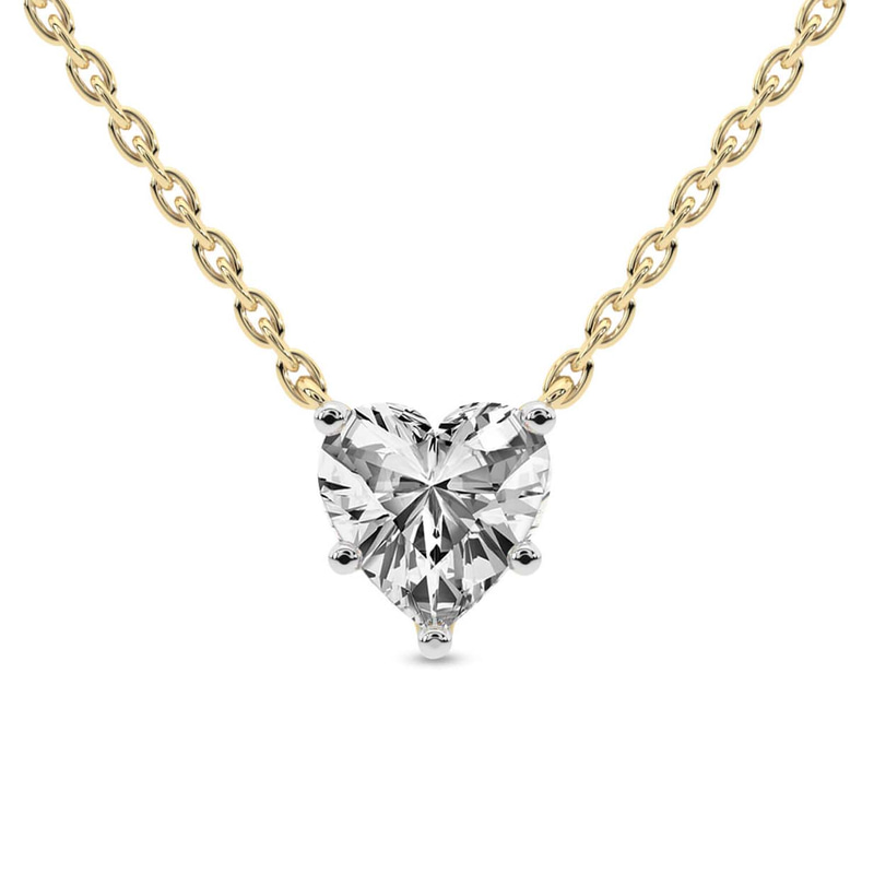 14kt Yellow Gold Amalia Heart Lab Diamond Solitaire Necklace (1/2 Ct. Tw.) front image