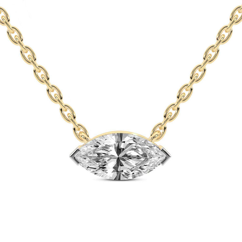 14kt Yellow Gold Christina Marquise Lab Diamond Solitaire Necklace (1 1/2 Ct. Tw.) front image