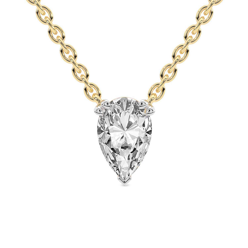 14kt Yellow Gold Fiona Pear Lab Diamond Solitaire Necklace (1 1/2 Ct. Tw.) front image