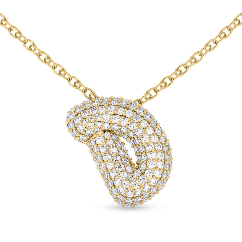 14ct Yellow Gold Lab Diamond Initial D Necklace (1 Ct. Tw.) front image