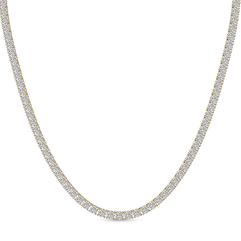 9ct Yellow Gold Naomi Round Lab Diamond Tennis Necklace (5 Ct. Tw.) front image