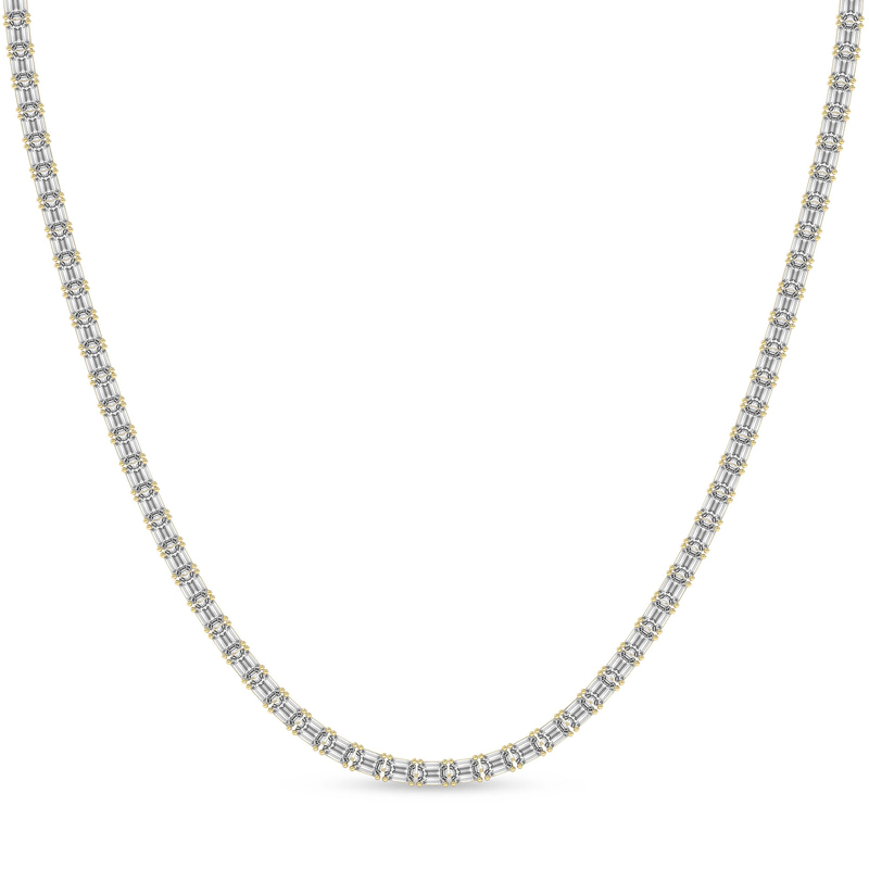 14kt Yellow Gold Lorel Emerald Lab Diamond Tennis Necklace (25 Ct. Tw.) front image