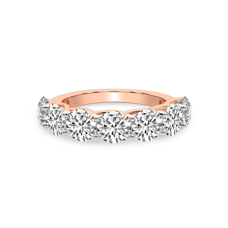 9ct Rose Gold Leandra Round Lab Diamond Anniversary Band (1 Ct. Tw.) front image