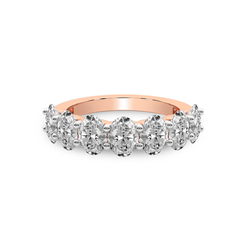 10kt Rose Gold Yolanda Oval Lab Diamond Anniversary Band (1 Ct. Tw.) front image