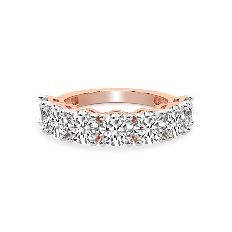 10kt Rose Gold Adela Round Lab Diamond Anniversary Band (4 Ct. Tw.) front image