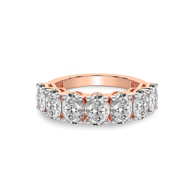 10kt Rose Gold Blanca Oval Lab Diamond Anniversary Band (5 Ct. Tw.) front image