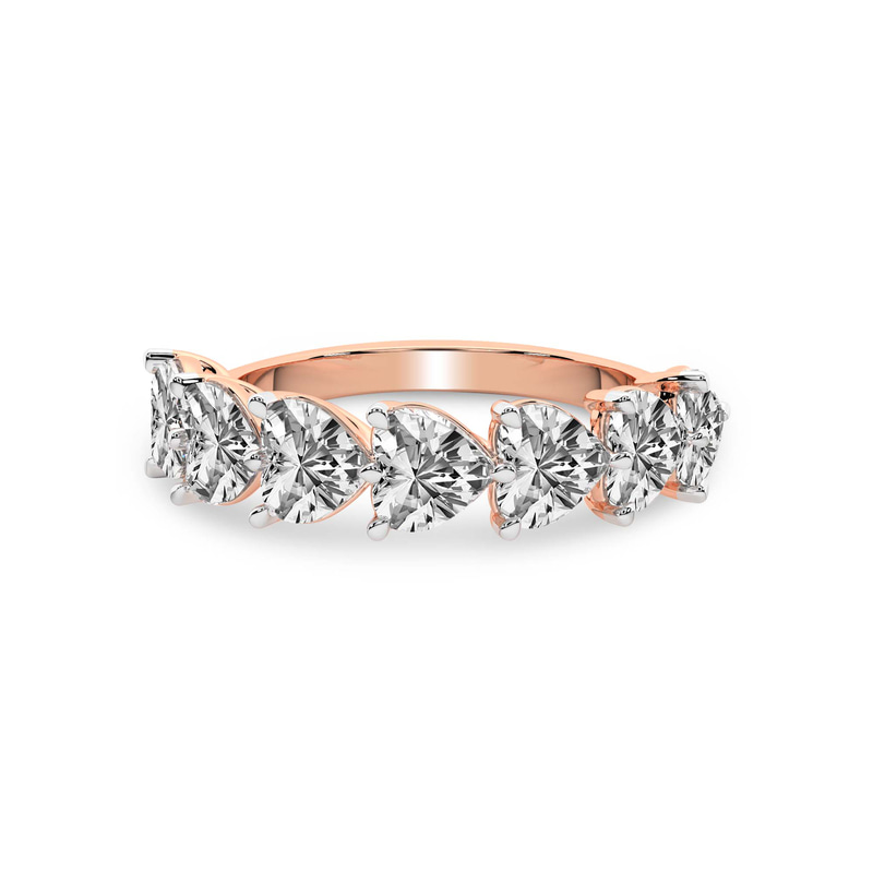 10kt Rose Gold Patricia Heart Lab Diamond Anniversary Band (2 Ct. Tw.) front image