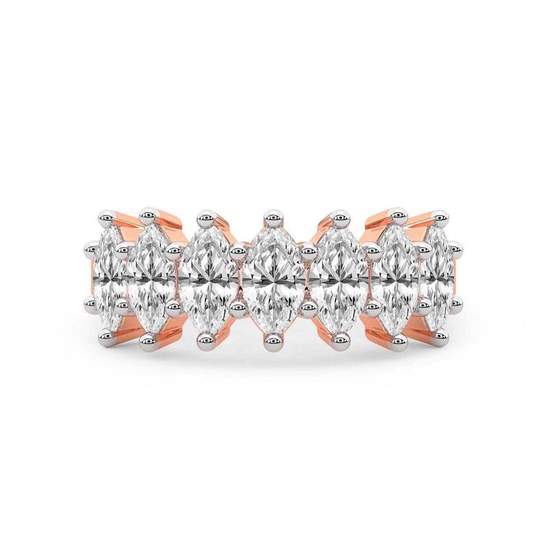 9ct Rose Gold Callista Marquise Lab Diamond Anniversary Band (2 Ct. Tw.) front image