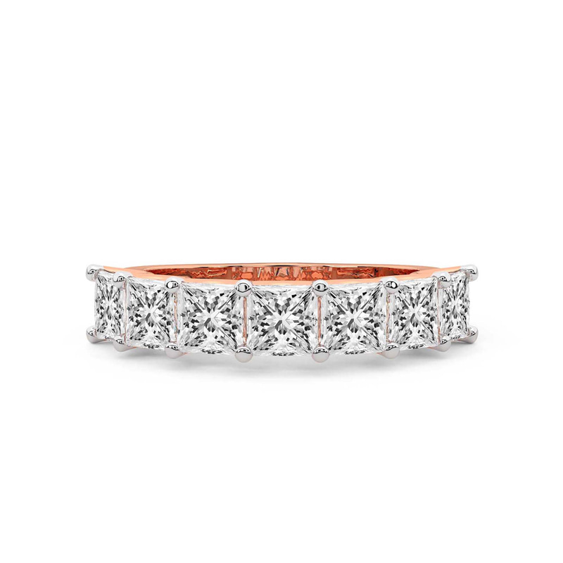 10kt Rose Gold Hera's Diadem Princess Lab Diamond Anniversary Band (3 Ct. Tw.) front image
