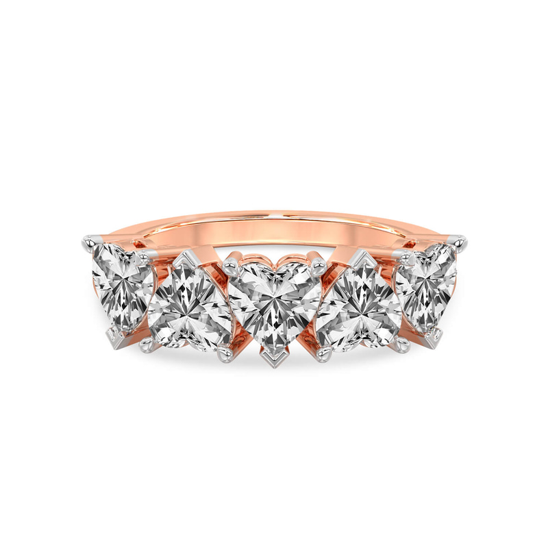 9ct Rose Gold Octavia Heart Lab Diamond Anniversary Band (1 Ct. Tw.) front image