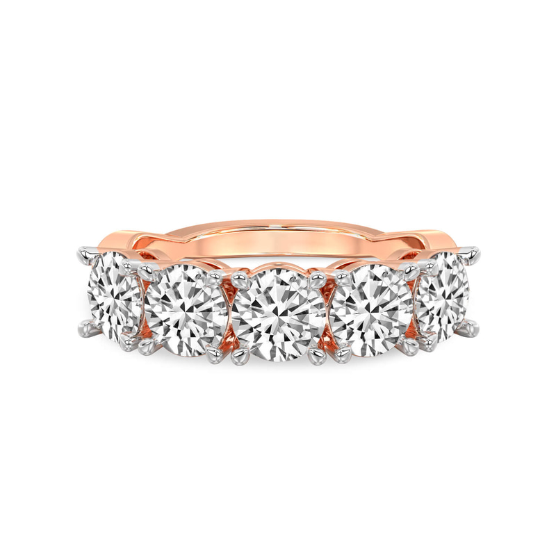 9ct Rose Gold Noella Round Lab Diamond Anniversary Band (1/2 Ct. Tw.) front image
