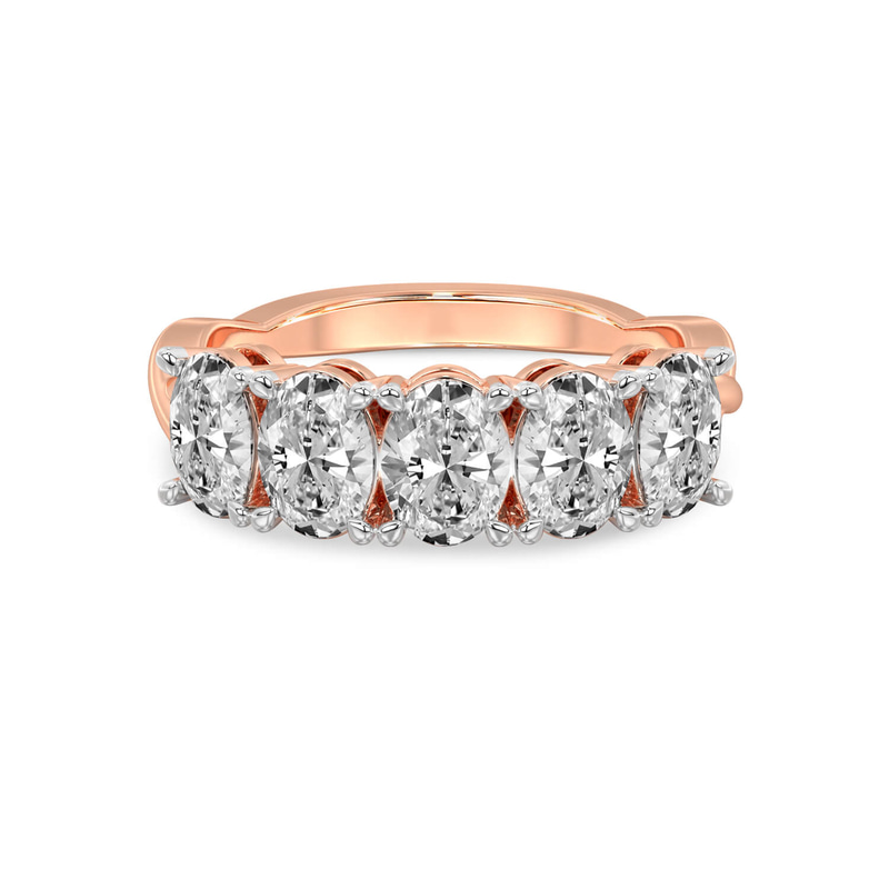9ct Rose Gold Serafina Oval Lab Diamond Anniversary Band (1/2 Ct. Tw.) front image