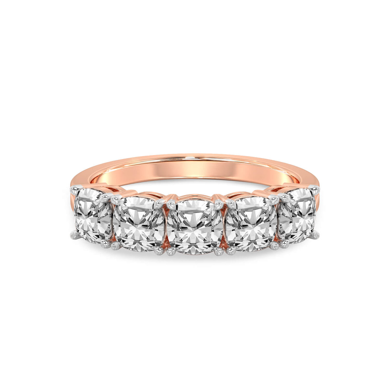 9ct Rose Gold Cassia Cushion Lab Diamond Anniversary Band (1/2 Ct. Tw.) front image