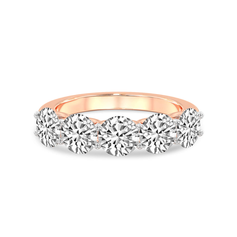 9ct Rose Gold Camille Round Lab Diamond Anniversary Band (1/2 Ct. Tw.) front image
