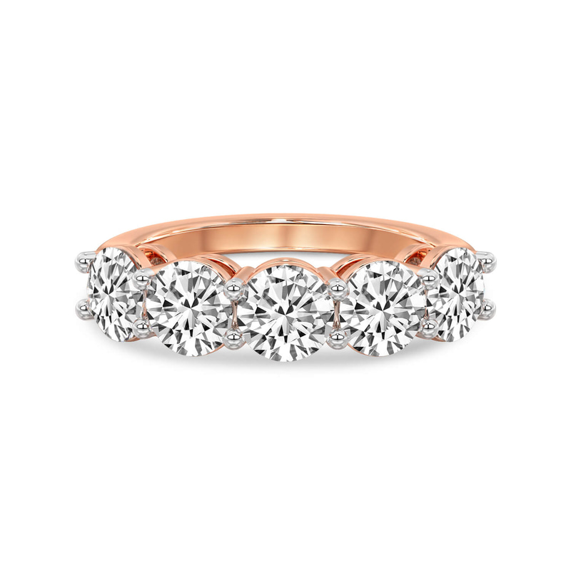 14ct Rose Gold Elowyn Round Lab Diamond Anniversary Band (1/2 Ct. Tw.) front image