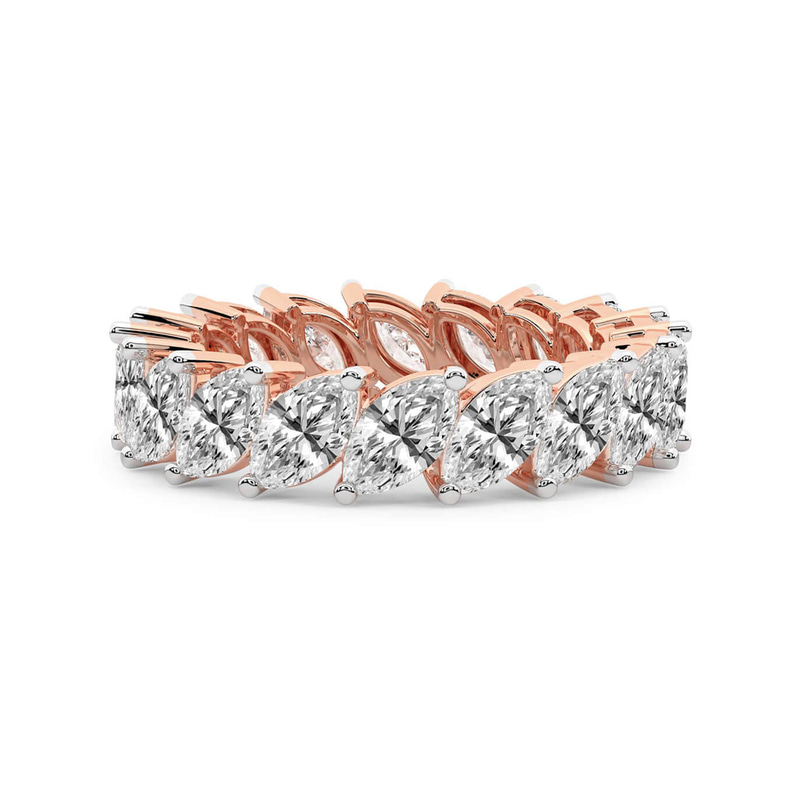 9ct Rose Gold Milani Marquise Lab Diamond Eternity Ring (2 Ct. Tw.) front image