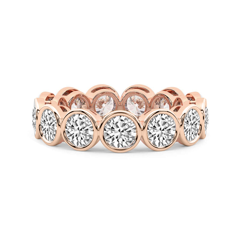 14kt Rose Gold Dream Round Bezel Lab Diamond Eternity Ring (2 Ct. Tw.) front image