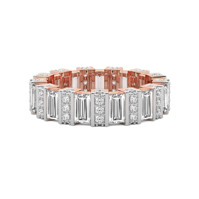 14ct Rose Gold Jordan Baguette Lab Diamond Eternity Ring (3 Ct. Tw.) front image
