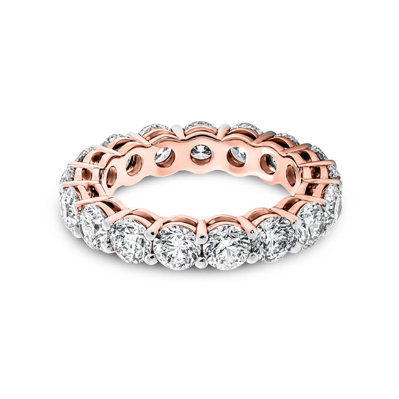 9ct Rose Gold Elysia Round Lab Diamond Eternity Ring (1 Ct. Tw.) front image