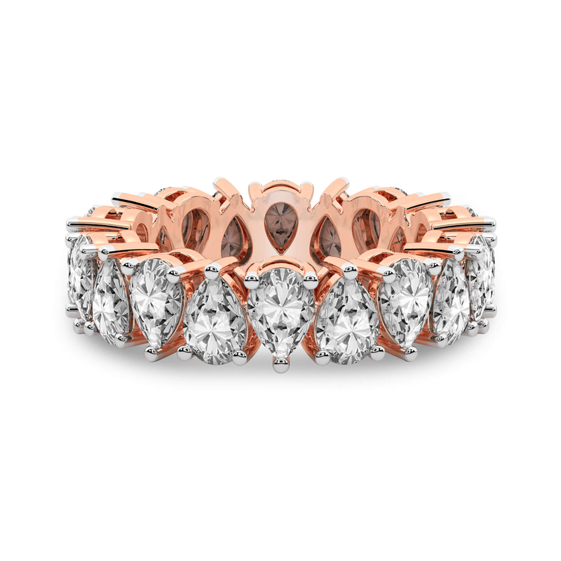 9ct Rose Gold Fable Pear Lab Diamond Eternity Ring (2 Ct. Tw.) front image