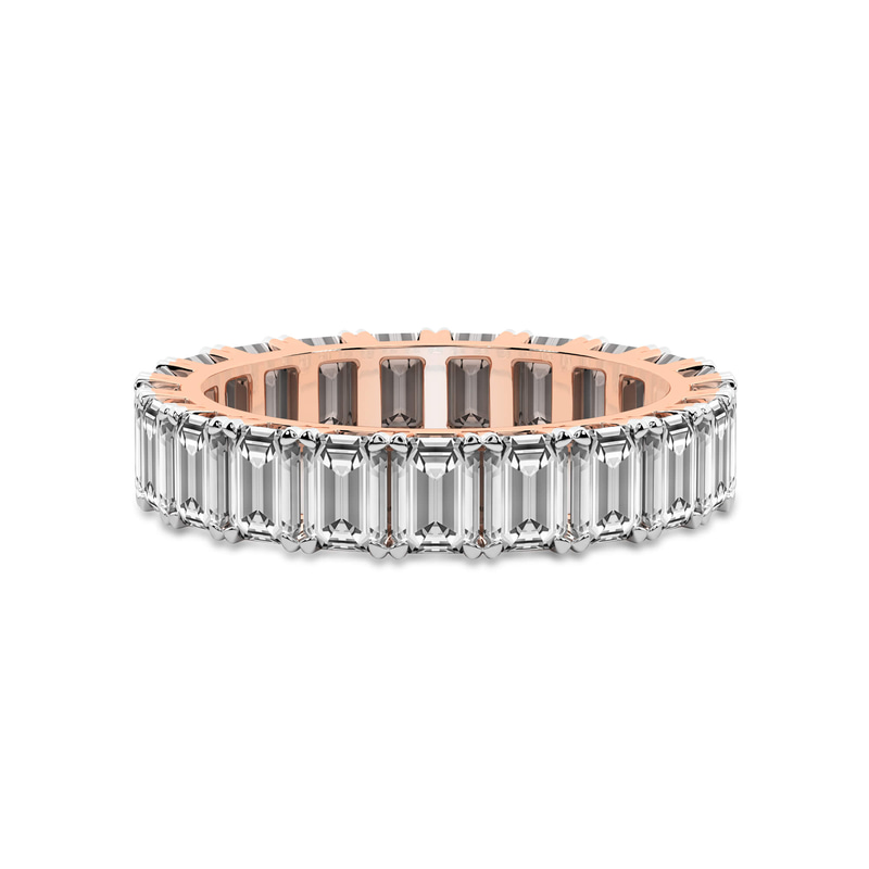 14kt Rose Gold Riley Emerald Lab Diamond Eternity Ring (6 Ct. Tw.) front image