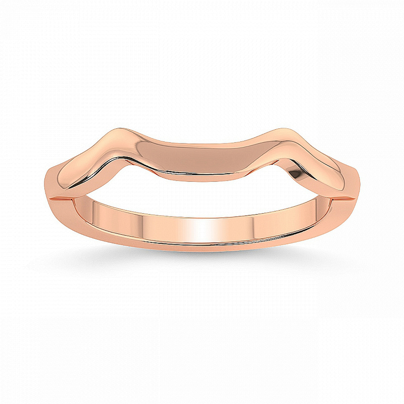 9ct Rose Gold Ida Twisted Wedding Band front image
