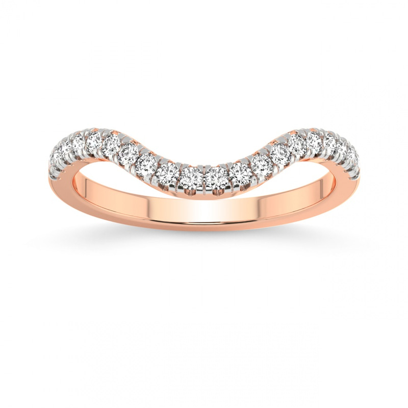 14kt Rose Gold Tye Wedding Band (1/4 Ct. Tw.) front image