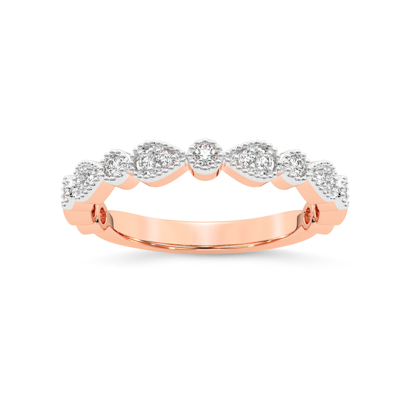 14ct Rose Gold Zeta Wedding Band (1/6 Ct. Tw.) front image