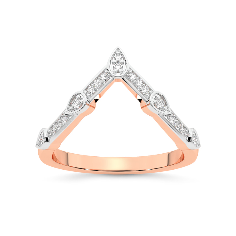 10kt Rose Gold Paxe Wedding Band (1/8 Ct. Tw.) front image