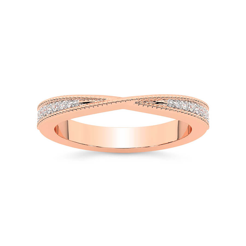 14kt Rose Gold Clmence Wedding Band (1/10 Ct. Tw.) front image