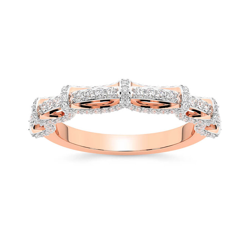 14kt Rose Gold lise Wedding Band (1/2 Ct. Tw.) front image
