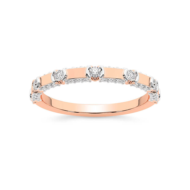 14ct Rose Gold Solne Wedding Band (3/8 Ct. Tw.) front image
