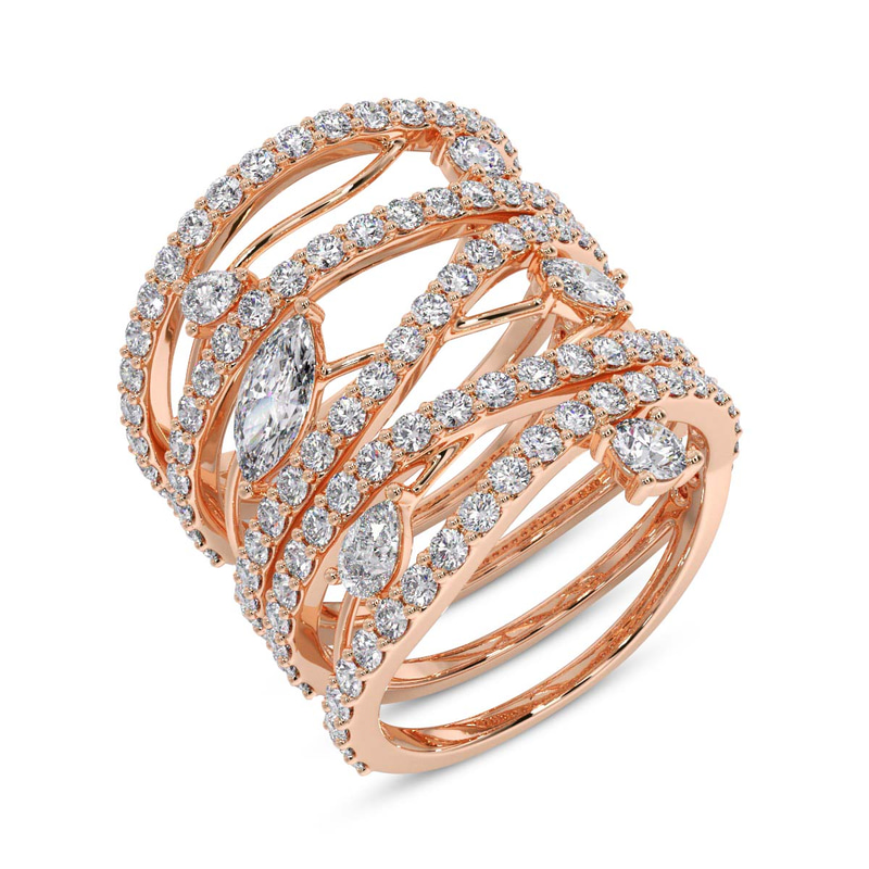 18kt Rose Gold Ivy Cocktail Ring (2 Ct. Tw.) front image