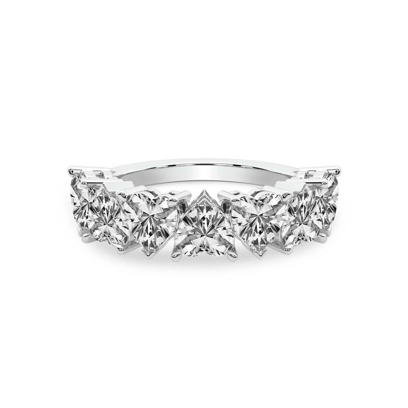9ct White Gold Rafaela Heart Lab Diamond Anniversary Band (1 Ct. Tw.) front image