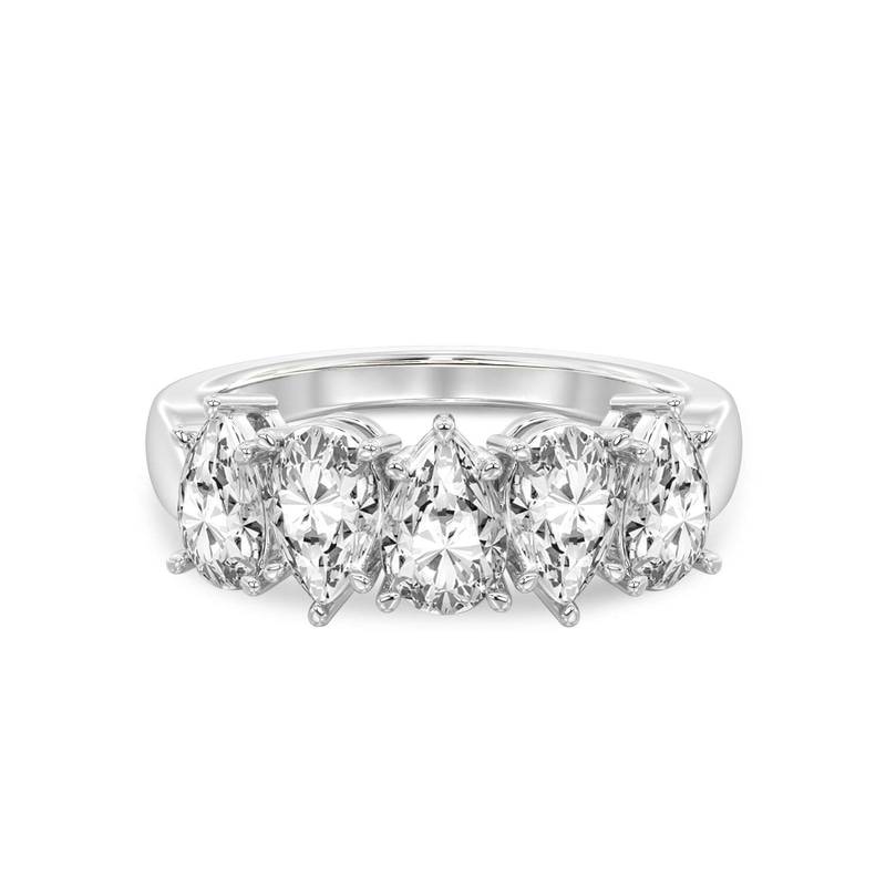 Platinum Blakely Pear Lab Diamond Anniversary Band (1/2 Ct. Tw.) front image