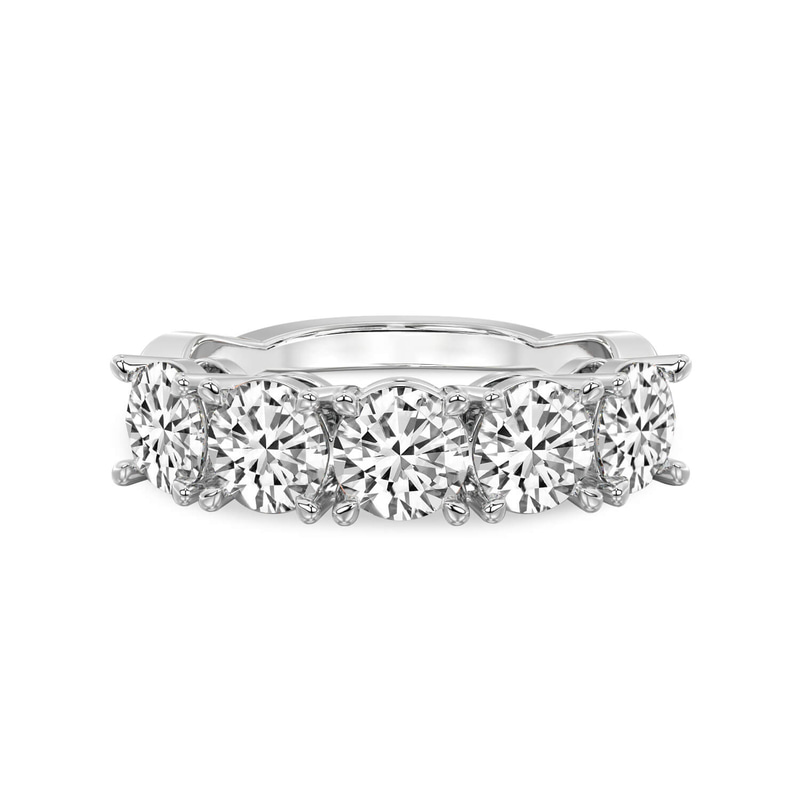 14ct White Gold Noella Round Lab Diamond Anniversary Band (1/2 Ct. Tw.) front image