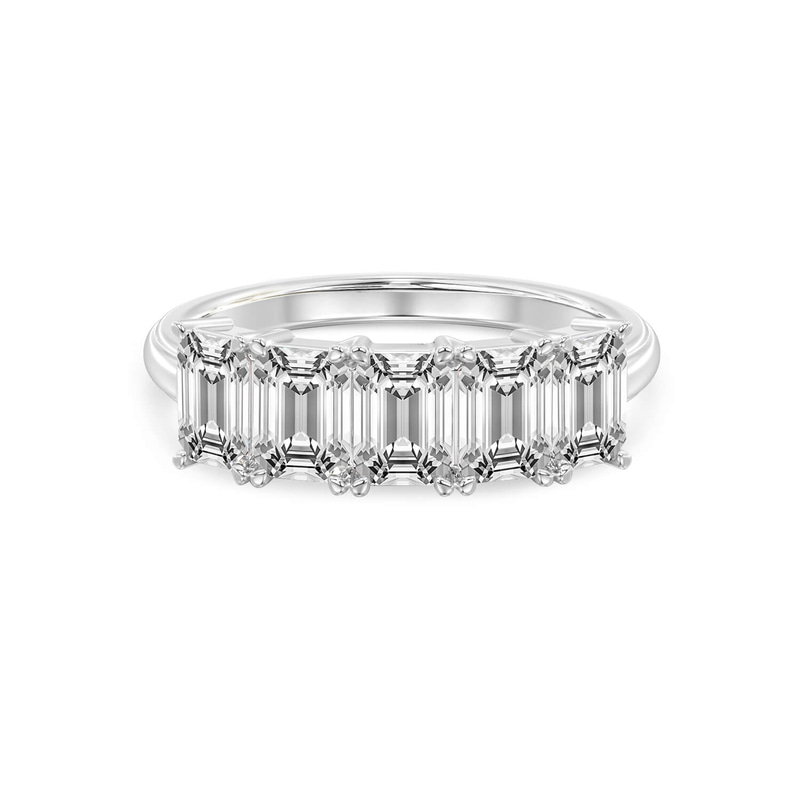 Platinum Ophelia Emerald Lab Diamond Anniversary Band (3 Ct. Tw.) front image