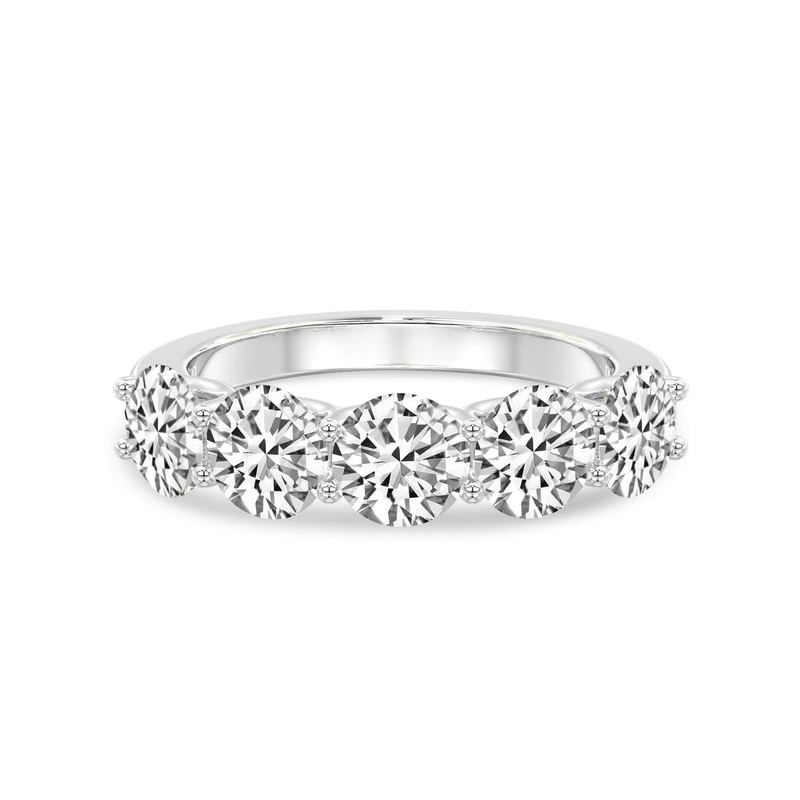 14kt White Gold Camille Round Lab Diamond Anniversary Band (3 Ct. Tw.) front image