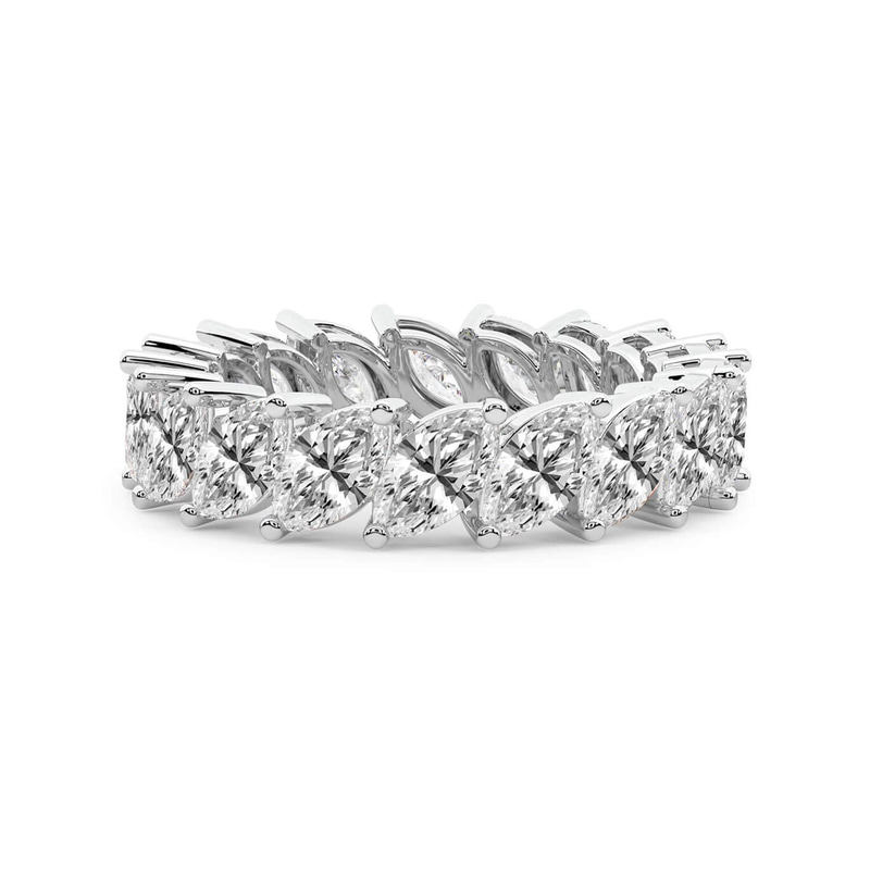 Platinum Milani Marquise Lab Diamond Eternity Ring (3 Ct. Tw.) front image