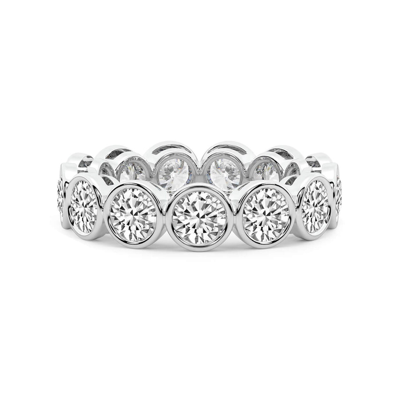 Platinum Dream Round Bezel Lab Diamond Eternity Ring (2 Ct. Tw.) front image