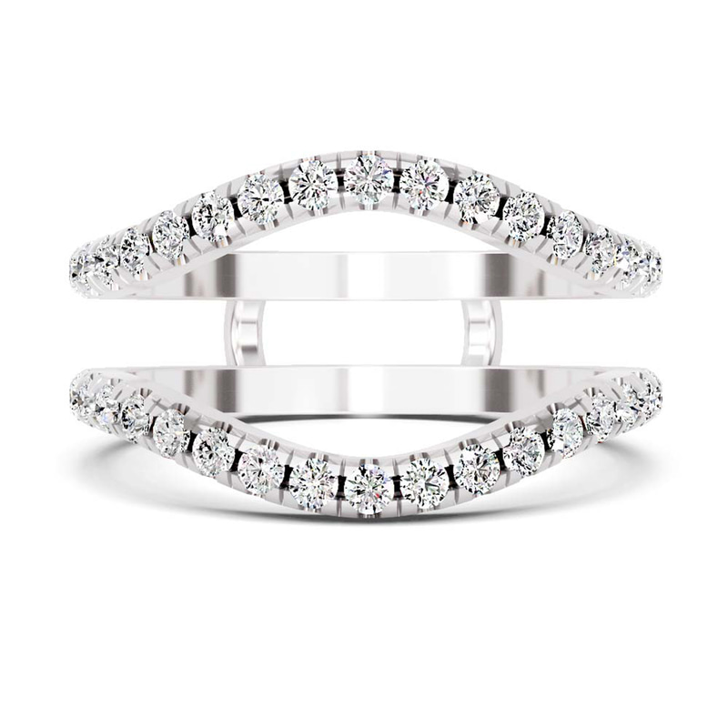 Platinum Enlace Guard Ring (5/8 Ct. Tw.) front image