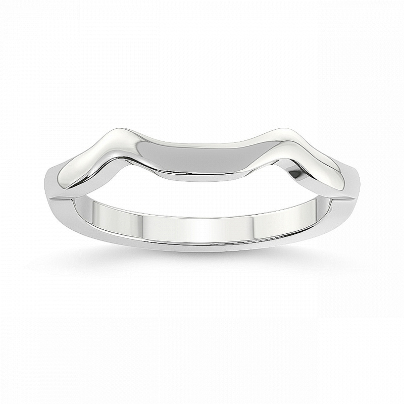 14kt White Gold Ida Twisted Wedding Band front image